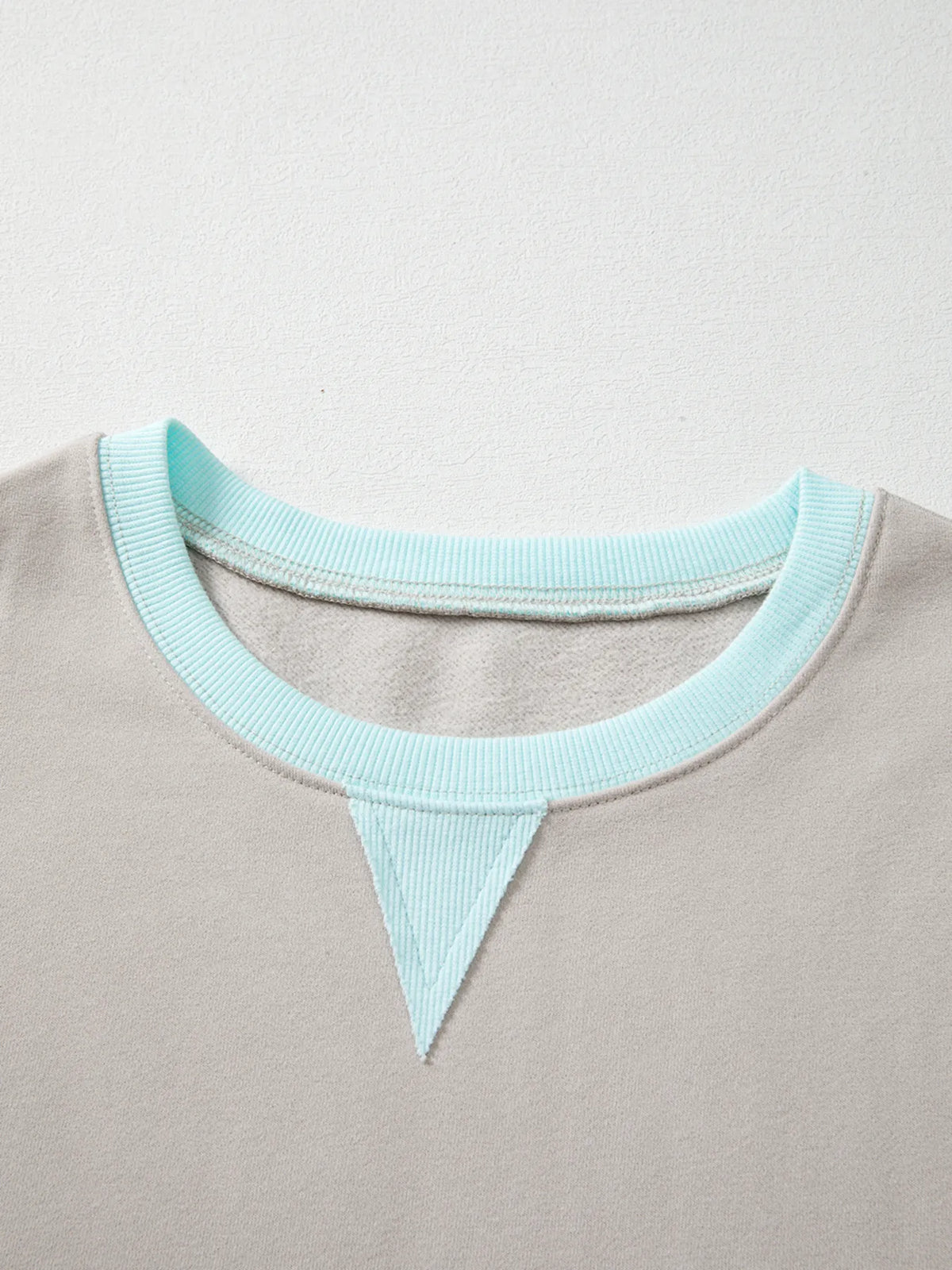 Striped Colorblock Patchwork Drop Shoulder Sweatshirt