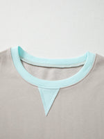 Striped Colorblock Patchwork Drop Shoulder Sweatshirt