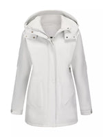 Full Size Hooded Mid-Length Windproof Outerwear Plus Size