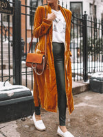 Open Front Long Sleeve Longline Cardigan