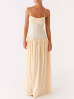 Ruched Spaghetti Strap Maxi Dress