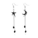 Star & Moon Chain Drop Earrings