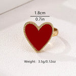 18K Gold-Plated Heart-Shaped Ring