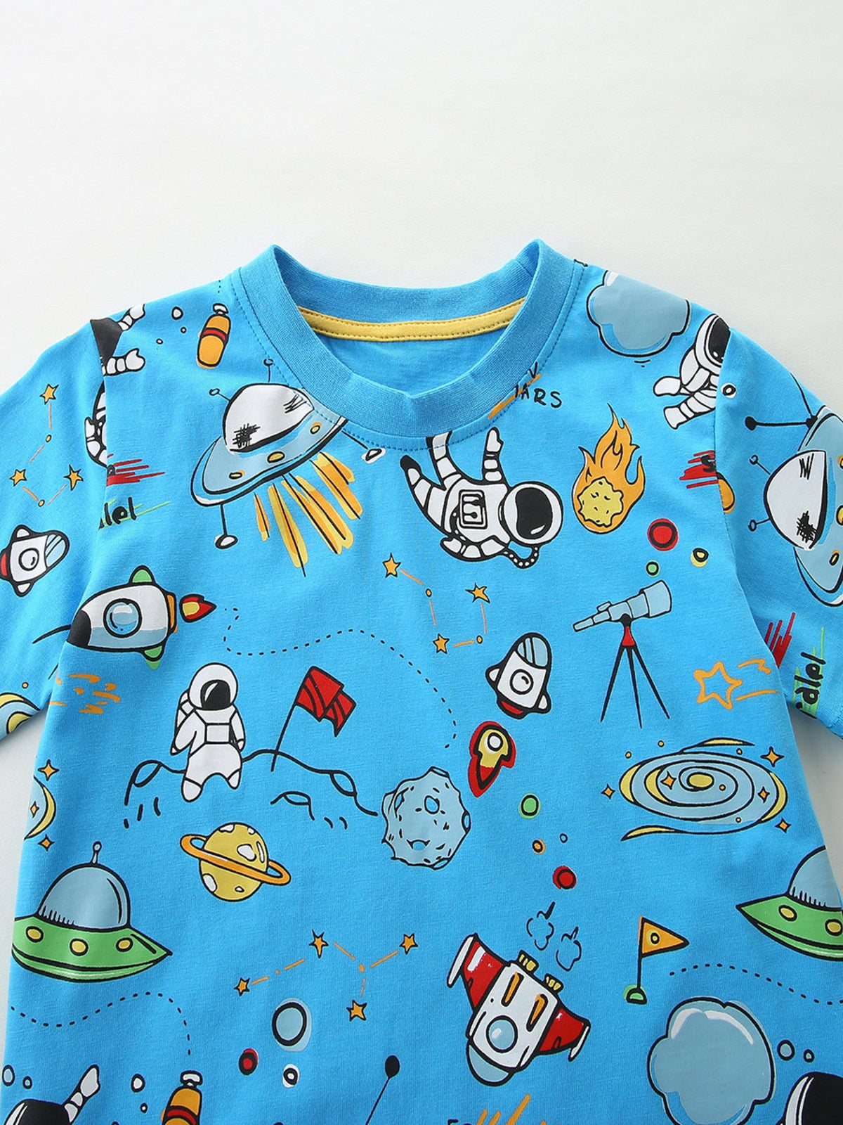 Children's Astronaut Print Tee & Shorts Set