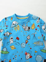 Children's Astronaut Print Tee & Shorts Set