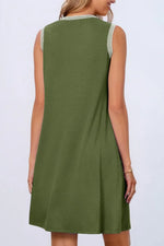 Round Neck Sleeveless Mini Tank Dress