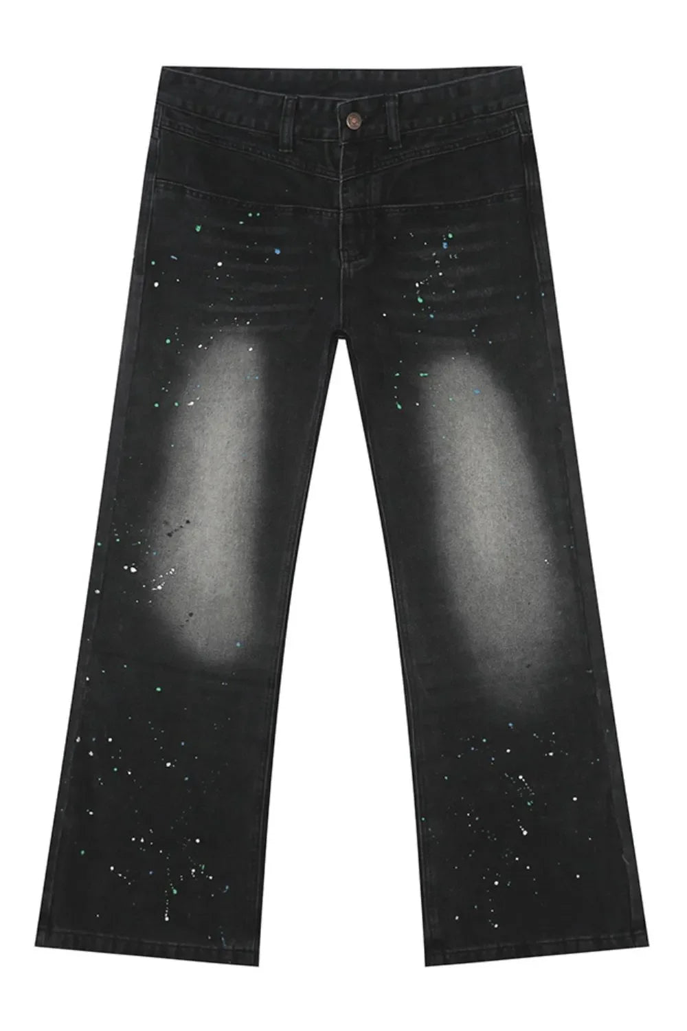 Splash Ink Washed Jeans with Pockets