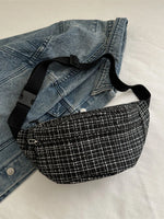 Plaid Pattern Crossbody Bag