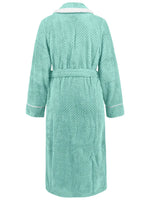 Contrast Trim Tie Waist Lounge Nightgown with Pockets
