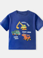Children's Cartoon Construction Vehicle Graphic Tee