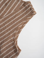 Striped Sleeveless Top and Wide Leg Pants Set