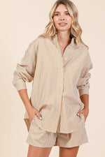 Mittoshop Striped Shirt and Shorts Set