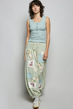 POL Colorful Button Round Neck Ribbed Tank