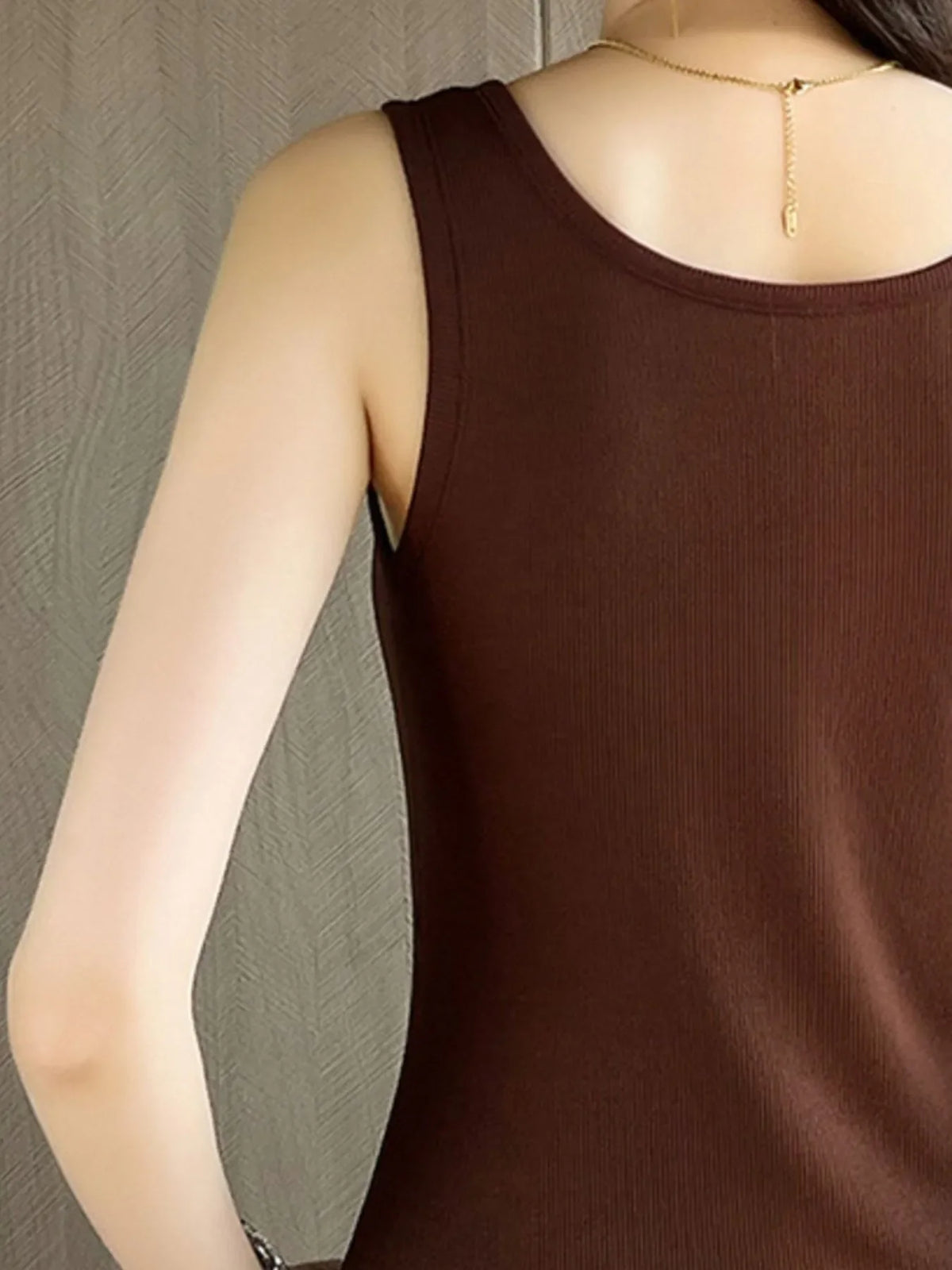 Round Neck Wide Strap Tank