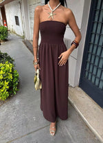 Strapless Smocked Maxi Dress