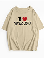 Plus Size Letter Graphic Round Neck Short Sleeve T-Shirt