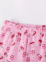 Children's Cherry Print Summer Outfit Set