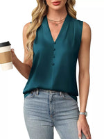 V-Neck Satin Tank