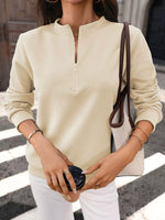 Textured Quarter-Zip Sweatshirt