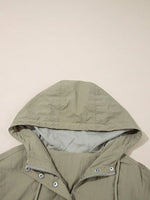 Zip Up Cropped Hooded Utility Jacket