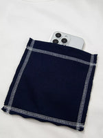 Exposed Seam Detail Color Block Patch Pocket Drop Shoulder Sweatshirt