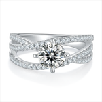 1 Carat Moissanite 925 Sterling Silver Ring