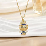 18K Gold-Plated Cartoon Character Pendant Necklace