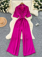Tie Waist Wide Leg Jumpsuit