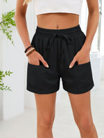 Casual Drawstring Elastic Waist Shorts