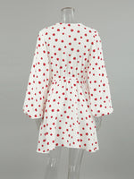 Strawberry Print Long Sleeve Mini Dress