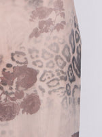 Printed Sweetheart Neck Bodycon Maxi Dress