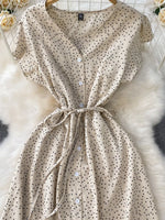 Polka Dot Button-Down Dress