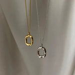925 Sterling Silver Geometric Pendant Necklace