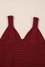 Cable Knit Pointelle Slim Fit V Neck Sweater Vest