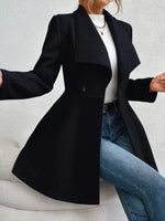 Collared Neck Double Breasted Coat