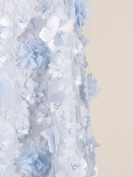 Floral Applique High Neck Sleeveless Mini Dress
