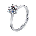 1 Carat Moissanite 925 Sterling Silver Ring