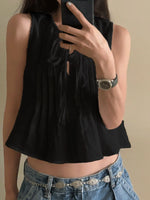 Tie-Front Sleeveless Summer Blouse