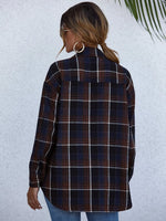 Plaid Button-Up Long Sleeve Shirt