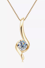 1 Carat Moissanite 925 Sterling Silver Necklace