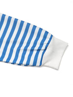 Striped Quarter Zip Long Sleeve Hoodie