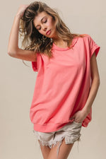 BiBi French Terry Drop Shoulder Basic Top