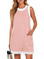 Contrast Trim Sleeveless Romper