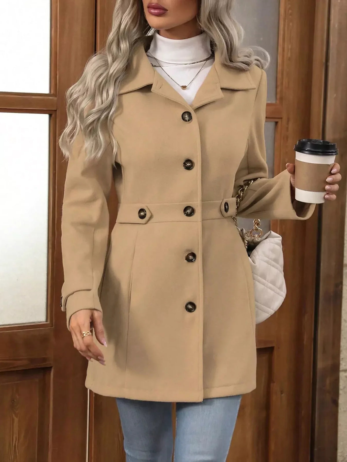 Button Up Long Sleeve Outerwear