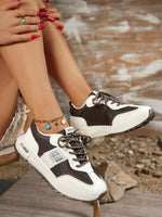 Round Toe Lace Up Sneakers