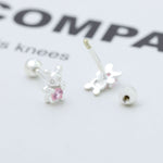 925 Sterling Silver Bear Stud Earrings