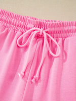 Short Sleeve Top and Drawstring Shorts Set