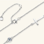 Cross 925 Sterling Silver Moissanite Necklace