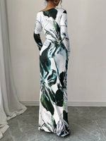 Floral Print One Shoulder Maxi Dress