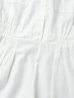 Casual Button Front Long Sleeve Romper